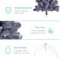 Artificial Christmas Tree Hinged Pine with 250 Lights, 1,000 Tips & Foldable Base Pre-Lit Outdoor Holiday Decor